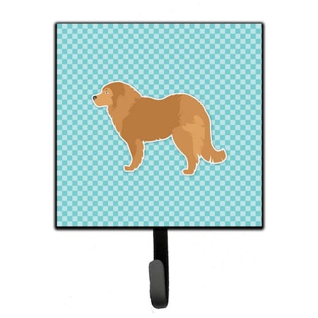 Carolines Treasures Caucasian Shepherd Dog Checkerboard Blue Leash or Key Holder BB3725SH4